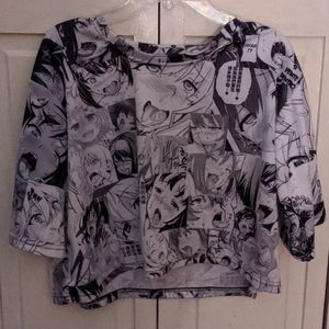 Ahegao crop top and skirt